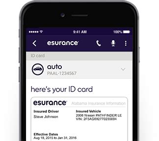 esurance mobile id card